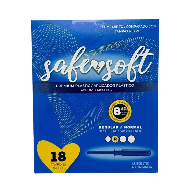 Box of Safersoft tampons.